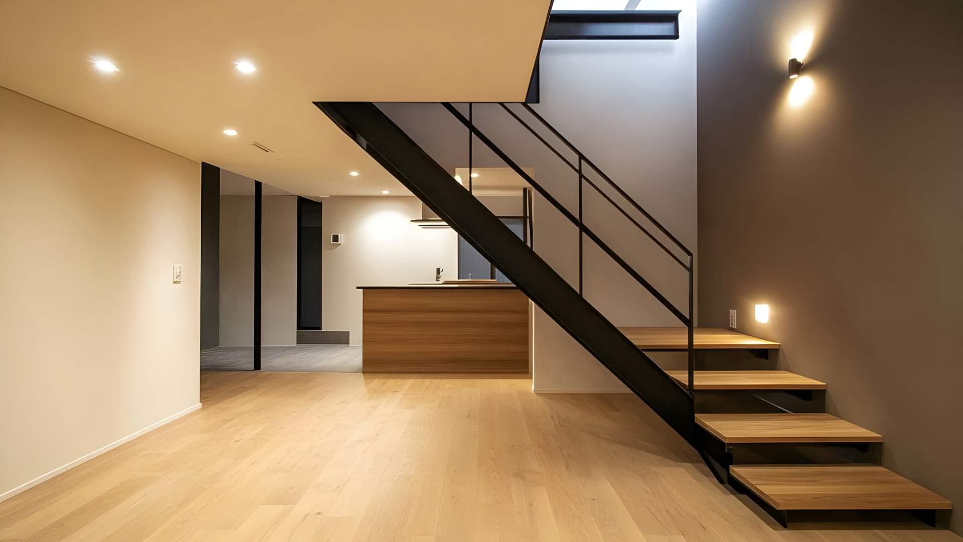 New hardwood flooring and stairs installation